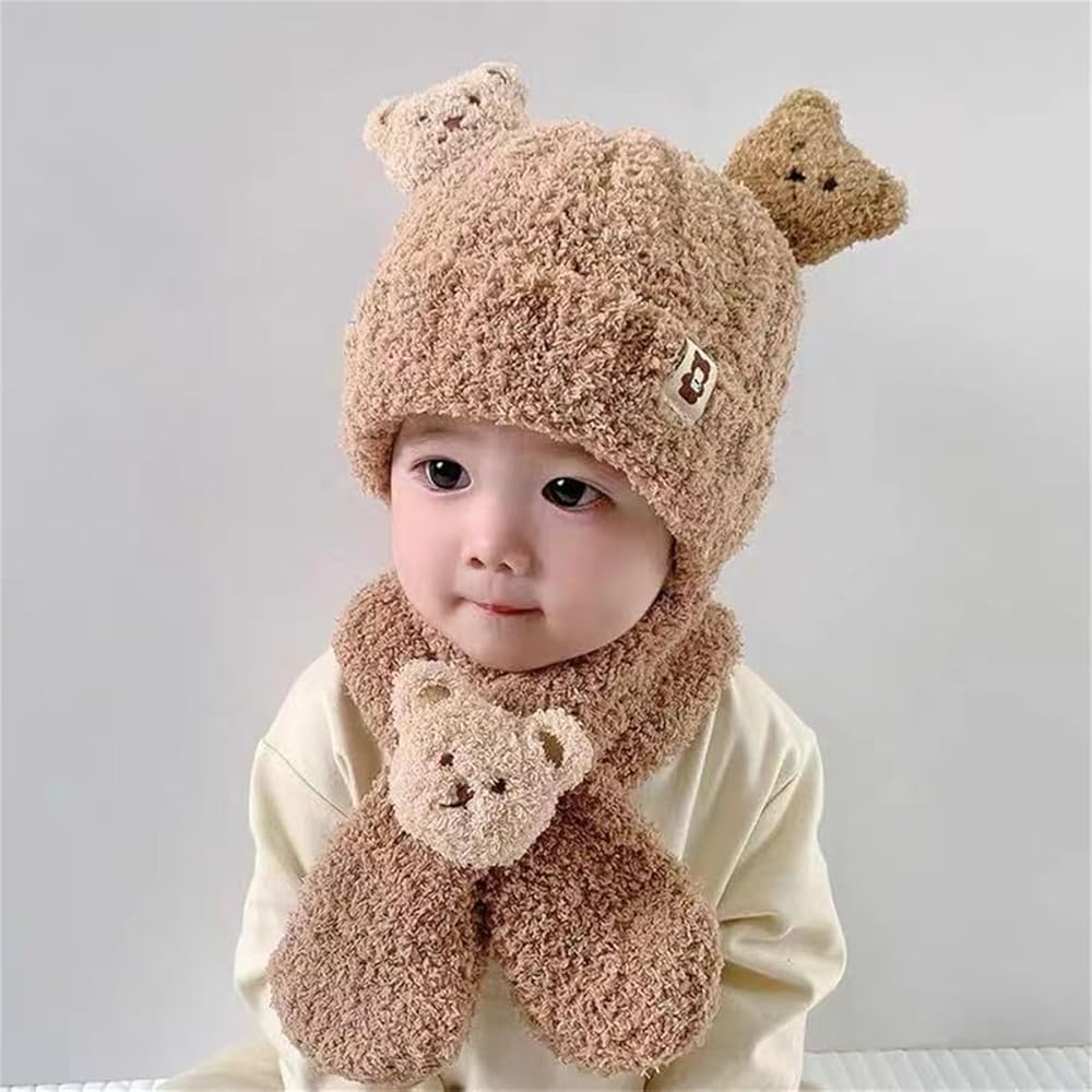 Lazy Oaf Daddy Bears ピンク　耳付き　フード　マフラー　帽子 ふわふわ くま 耳付き フード ファー マフラー (KIDS